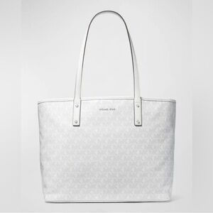 Michael Kors Carter Signature White Tote Bag